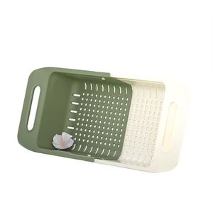 Ausziehbares Sieb über dem Waschbecken Einziehbare Küchen spüle Korb Lebensmittels iebe zum Abtropfen von Nudeln und trockenen Gerichten - Product Image 6