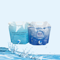 Tragbarer 5L 10L Bedruckter Wasserbeutel mit Ausgießer Folien-PE-Ventilbeutel für Getränke Wein Saft Trinkbeutel