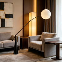 Lampes de sol LED modernes de luxe, acrylique + fer, E26, 3500K, blanc froid, commande par interrupteur, installation facile, salon, grande taille, 30000 heures