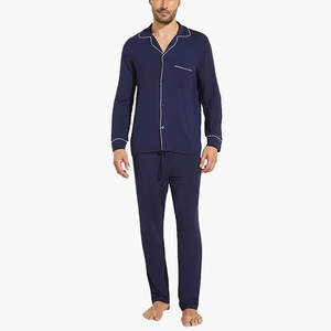 Bamboo Men's Sleepwear 100% Cotton Pajama Sets Breathable Full Season <b>Pyjama</b> Mens Homewear Casual Bamboo Pajamas <b>For</b> Men - Product Image 5