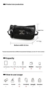 Sac bandoulière élégant et multifonctionnel pour femme, tendance 2026, avec petite fermeture à cadenas, sac messager - Product Image 6