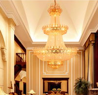 JYLIGHTING Lustre et Suspension LED Modernes Personnalisés en Cristal pour Hôtels et Villas, Idéaux pour Mariages, Vente en Gros avec Mode Télécommande