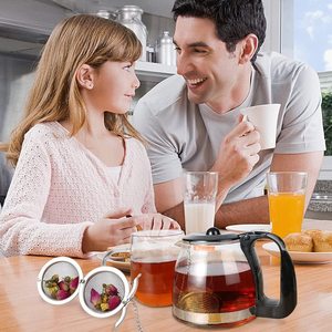 Colador Infusor de té de hojas sueltas, colador de acero inoxidable, fácil de abrir, chapado en oro - Product Image 5