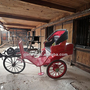 Chariot à chevaux de luxe à deux roues, transport spécial tiré par des poneys - Product Image 4