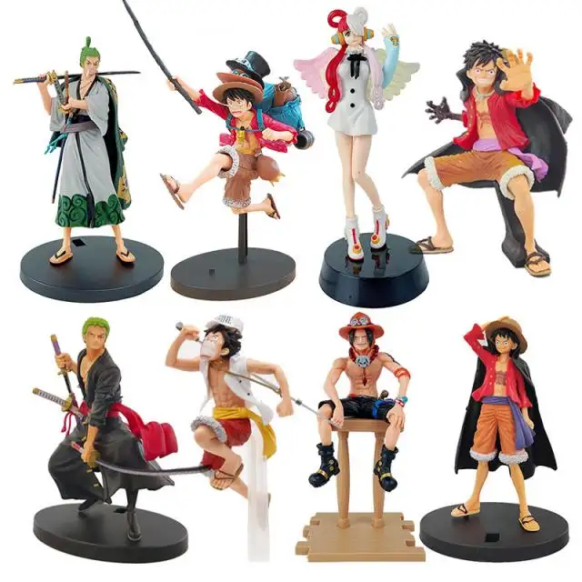 Figura de Anime de One Piece Luffy Zoro Sanji Ace, Muñeco Coleccionable, Juguetes para Niños, Regalo, 20 Estilos