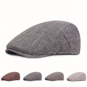 Men's Women's Brown Solid Plain <b>Flat</b> Cabbie Duckbill Newsboy Beret Gatsby Cap Ivy <b>Hat</b> - Product Image 2