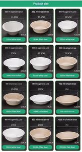 Custom Biodegradable Printing Logo 460ml 680ml 750ml 850ml 1000ml Disposable Pasta Salad Bowl With <b>Lid</b> - Product Image 2