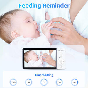 Nouveau Design 5 pouces 720P Vidéo Pan-tilt Écran LCD Bébé Caméra Grande Batterie Caméra <span class=keywords><strong>BabyCam</strong></span> Audio Bidirectionnel Sans Fil Bébé Moniteur - Product Image 5