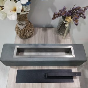 <strong>Rectangular</strong> Tabletop Fire Pit Mini <strong>Fireplace</strong> Indoor <strong>Outdoor</strong> Fire Pit Portable Fire Concrete Bowl Pot <strong>Fireplace</strong> - Product Image 6