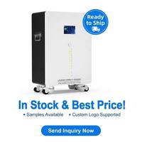 Batterie LiFePO4 15,36 kWh 51,2 V 300 Ah pour stockage solaire hybride, 6000+ cycles, Grade A, pour système de stockage d'énergie domestique