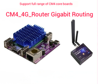 Routeur Gigabit 4G Mcuzone CM4 Réseau LTE CAT4 Ordinateur monocarte Raspberry Pi 64 bits Kit de carte de développement miniature