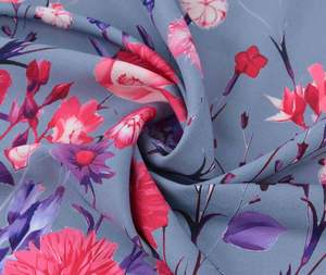 高級カスタムシルキーサテンカスタム両面デジタルプリント花柄生地スカーフショールヒジャーブスーダン女性Toubソマリアディラックシルクのような - Product Image 2