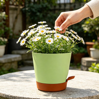 Nouveau pot de fleurs auto-absorbant multi-tailles en plastique PP pour pépinière, pot auto-arrosant durable avec trous de drainage, capacité multiple