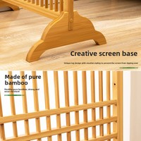Nouvelle cloison d'écran multifonctionnelle simple pour salon, porte d'entrée, véranda, chambre pliable, mobile, style minimaliste chinois en bambou