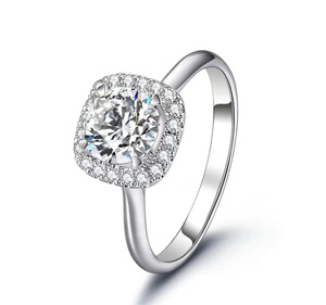 แหวนเพชรโมอิสซาไนต์ 14k 0.5 กะรัต แหวนผู้หญิงสุดหรู แหวนเพชรทรงกลม - Product Image 3