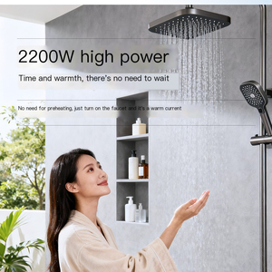 Sistema de Ducha de Plástico con Ahorro de Energía, Calentador de Agua Eléctrico Instantáneo de 12L/Min, Agua Caliente Continua, <span class=keywords><strong>Temporizador</strong></span> Inteligente, Manual, <span class=keywords><strong>para</strong></span> el Hogar - Product Image 4