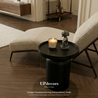 Table d'appoint en bois massif de style nordique, luxe léger, haute qualité, moderne, noir carbonisé, pour salon et chambre, facile à nettoyer, meuble durable