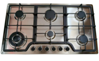 Modèle OEM/ODM de haute qualité, neuf d'usine, avec 6 brûleurs intégrés, équipé d'une cuisinière à gaz en acier inoxydable de 90 centimètres