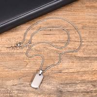 Kalung Liontin Pria Anti Karat Anti Luntur Punk Vintage Sederhana Halus PVD Baja Tahan Karat Perhiasan Fashion Grosir