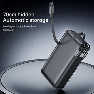 พาวเวอร์แบงค์ <span class=keywords><strong>20000mah</strong></span> Cp-17 3 พอร์ต พร้อมหน้าจอแสดงผล ชาร์จเร็ว 65w สายชาร์จแบบยืดหดได้ หัวปลั๊กแบบเสียบผนัง สำหรับแล็ปท็อป - Product Image 5