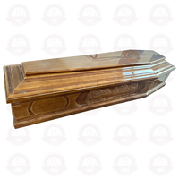 Ataúd Europeo de Madera de Tung, Álamo y Abeto, Personalizable de Fábrica, Ecológico, Tallado, con Certificación FSC, para Funerales