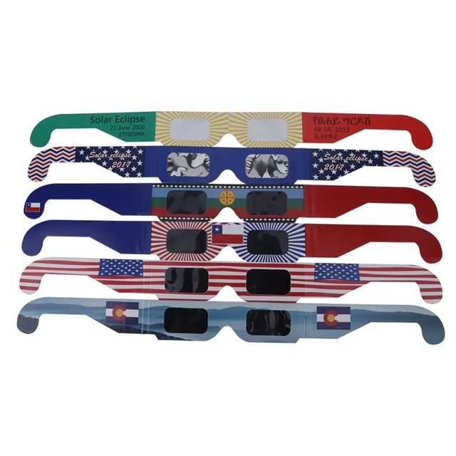 Factory Wholesale ISO Certified Solar Eclipse Glasses Customized Design Solar Eclipse Viewing Paper Glasses for Viewing eclipse