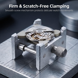 Metal <strong>Watch</strong> Movement Holder, <strong>Watch</strong> Movement Clamp, 2 in 1 <strong>Reversible</strong> <strong>Watch</strong> Wristwatch Case Vice Clamp Repair Tool - Product Image 3