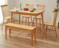 Solution de mobilier en promotion : Ensemble de mobilier de cantine de luxe en bois massif, table à manger moderne à prix avantageux