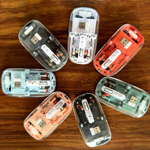 Souris sans fil Lulin BT 2.4G Mini légère, transparente et élégante, rechargeable et silencieuse pour ordinateur de bureau/PC/<span class=keywords><strong>Mac</strong></span>/ordinateur portable - Product Image 1