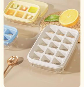 Bac à glaçons en silicone de qualité alimentaire avec couvercle - Anti-fuite, fabrication de glaçons facile, mini moule à glaçons carrés pour congélateur, bar à domicile, <span class=keywords><strong>cuisine</strong></span> - Product Image 5