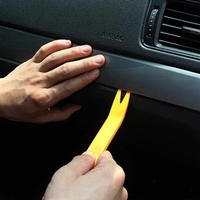 Kit d'outils de démontage intérieur 4 pièces pour clips de porte, panneaux radio, garnitures de voiture, tableau de bord audio et réparation