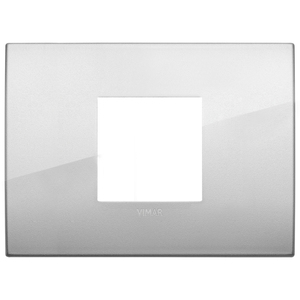 Vimar Wall <b>Switch</b> Plate 12.75x9.5 Cm Silver Finish Central Design - Product Image 1
