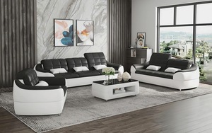 Nuevo Diseño Moderno, Juego de Sofás de Cuero Genuino en Cualquier Color, Muebles para el Hogar - Product Image 5