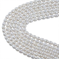 Perles d'eau douce naturelles en forme de mini-riz de 2,5-3 mm, blanches, en vrac, pour la fabrication de bijoux