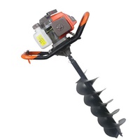 Tarière Thermique à Essence 2,4 kW / 63 cm³ pour Forage de Trous Profonds