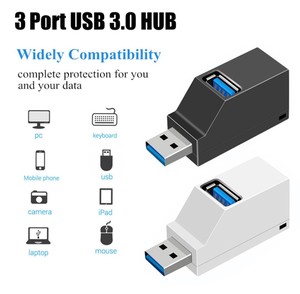 Shenzhen caliente <span class=keywords><strong>USB</strong></span> 3,0 HUB adaptador extensor Mini Splitter Box 3 puertos para PC portátil <span class=keywords><strong>Macbook</strong></span> teléfono móvil lector de disco U de alta velocidad - Product Image 3