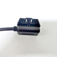 Cable de Extensión Personalizado OEM ODM de 30 cm OBD II OBD2 de 16 Pines, Ángulo de 90 Grados Izquierdo/Derecho, Macho a Hembra