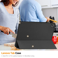Lenovo Tab 10.1 2025 için kılıf tblenovo fu tblenovo xu üç katlı manyetik deri standı sert akıllı kapak Lenovo Tab 10.1 2025 için kılıf