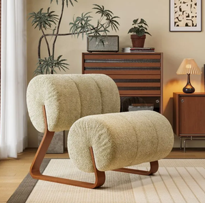 Sillón de Estilo Nórdico Usado, Sillón Individual para Dormitorio, Balcón, Sala de Estar, Sofá de Diseño para Descanso - Product Image 1