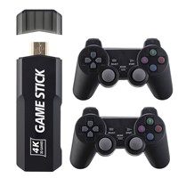 Manette de jeu pour PS 5 4K Game Stick 37000+ jeux X2 avec contrôleur P3 Manette de jeu sans fil 2.4G Console de jeu vidéo rétro classique