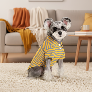 Pakaian Hewan Peliharaan Label Pribadi, Pakaian Anjing Antialergi, Kemeja Musim Panas Ringan dan Sejuk, Kemeja Polo Berkerah Dua Kaki - Product Image 1