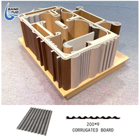 Panneaux muraux combinés en placage de bois de bambou et grille ondulée 3D incurvée, personnalisés en usine, pour la décoration murale intérieure