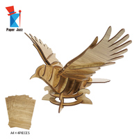 Puzzle 3D in Legno a Forma di Colomba - Kit Educativo STEAM per lo Sviluppo delle Abilità