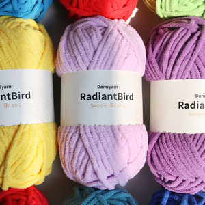 Ngọt Ngào Đậu 100G/5Mm Thiết Kế Mới Chunky <span class=keywords><strong>Polyester</strong></span> Sợi Crochet Gối Khăn Còng Chăn - Product Image 6