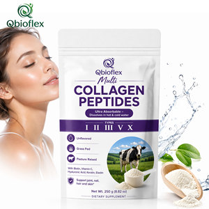 Qbioflex Promotion : Poudre de Collagène Peptidique avec Acide Hyaluronique et Vitamine C pour le Soutien des Articulations, des Ongles, des Cheveux et de la Peau - Product Image 1