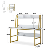 Table d'étude en bois de bureau d'ordinateur de bureau d'écriture de Style de mode avec la conception d'étagère