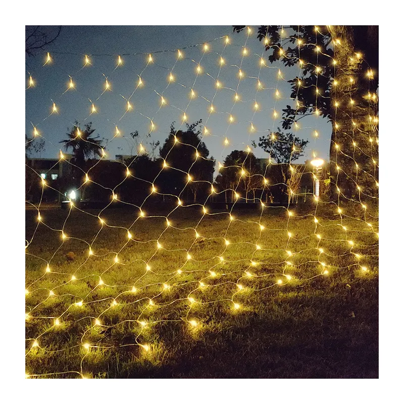 Садовые светодиодные гирлянда, Рождественский Декор, праздничное освещение, 4 режима, Сетчатое освещение