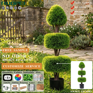 RUOPEI Árbol Topiario Artificial Resistente a los Rayos UV, <span class=keywords><strong>Planta</strong></span> Artificial de <span class=keywords><strong>Boj</strong></span> en Maceta para Decoración de Interiores y Exteriores - Product Image 1