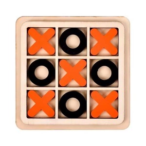 Juego de Mesa Tic Tac Toe de Madera, 9 Cuadrículas, Juego <span class=keywords><strong>XO</strong></span> de Una o Dos Capas, Juguete Educativo Familiar para Niños - Product Image 2