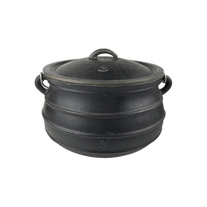 Pre-Dày Dạn Đúc Sắt Phi <span class=keywords><strong>Potjie</strong></span> Nồi Với Nắp Cho Cắm Trại Và Trong Lửa Nấu Ăn Ngoài Trời Đồ Nấu Nướng - Product Image 1